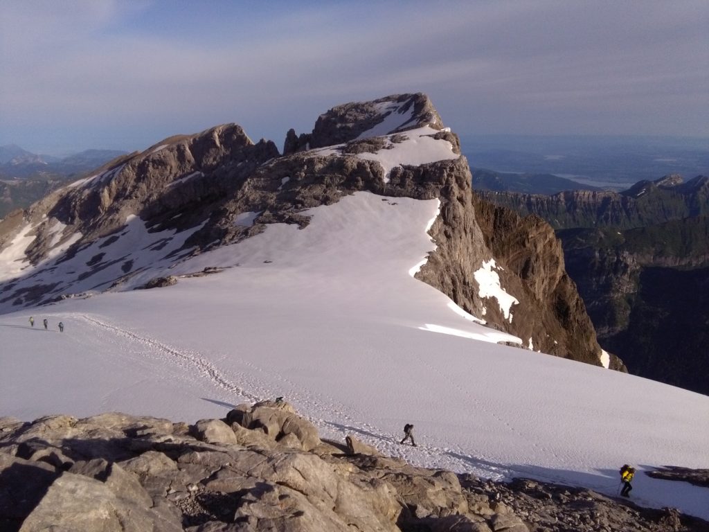 Im Aufstieg zum Vrenelisgärtli, Blick auf den Ruchen