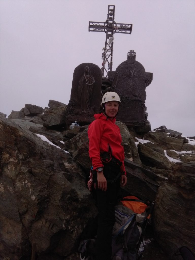 Am Gipfel des Monviso, Monte Viso, Cottische Alpen, Piemont, Italien