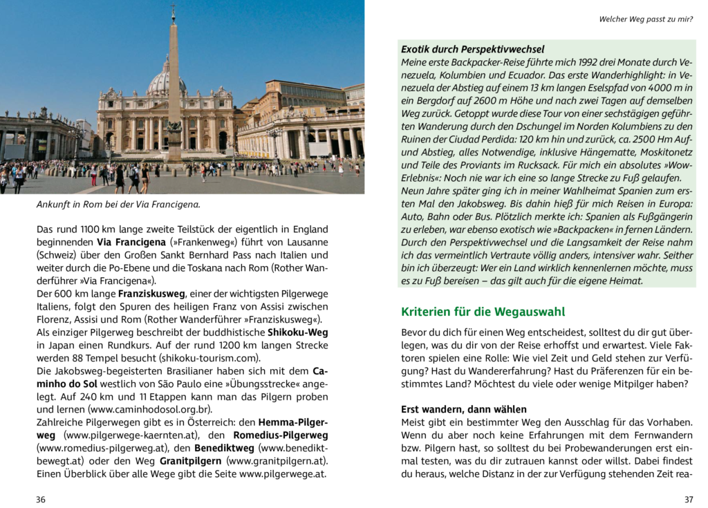 Leseprobe aus dem »Handbuch Pilgern«: Welcher Weg passt zu mir - Teil 3