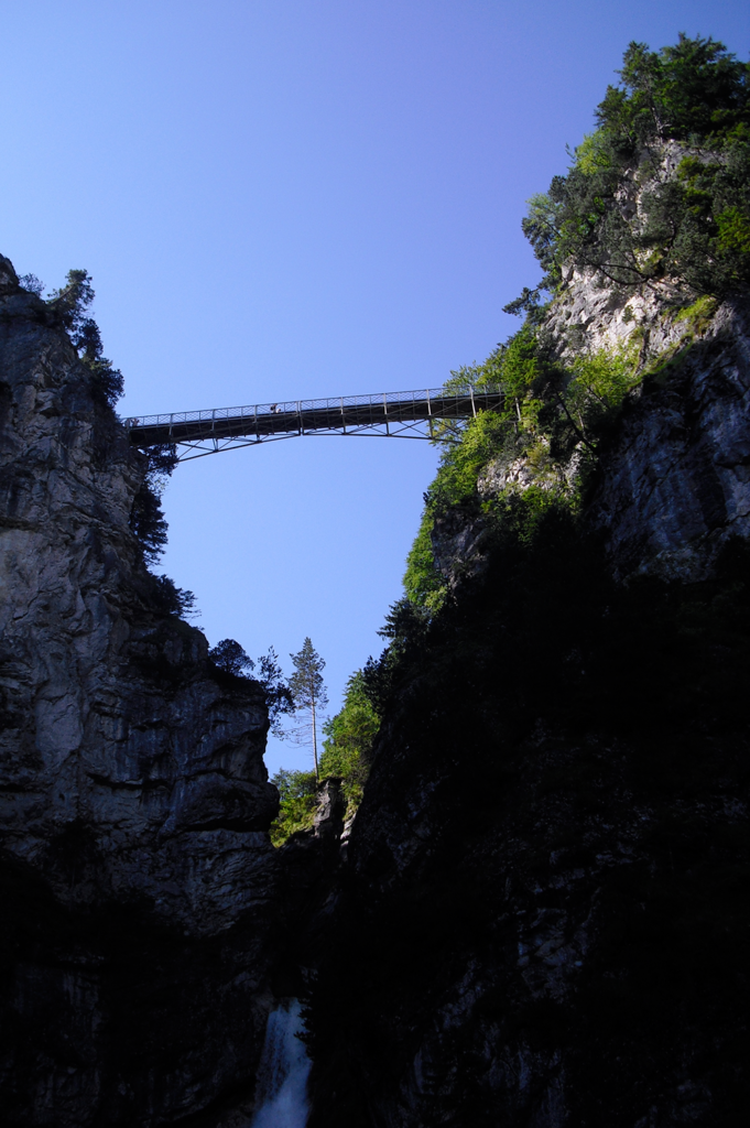 Blick auf die Marienbrücke von der Pöllatschlucht aus ©Foto: Regina Hösl