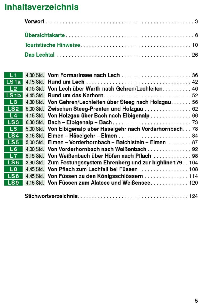 Inhaltsverzeichnis »Lechweg mit Lechschleifen«