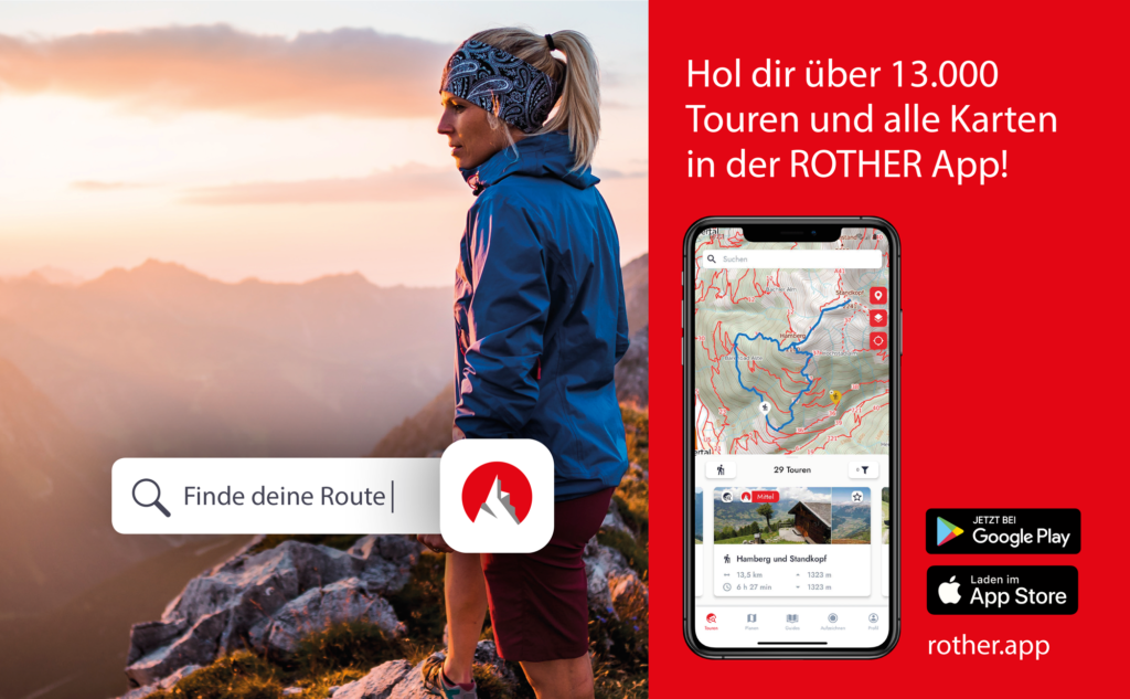 Immer mit dabei: die Rother App!