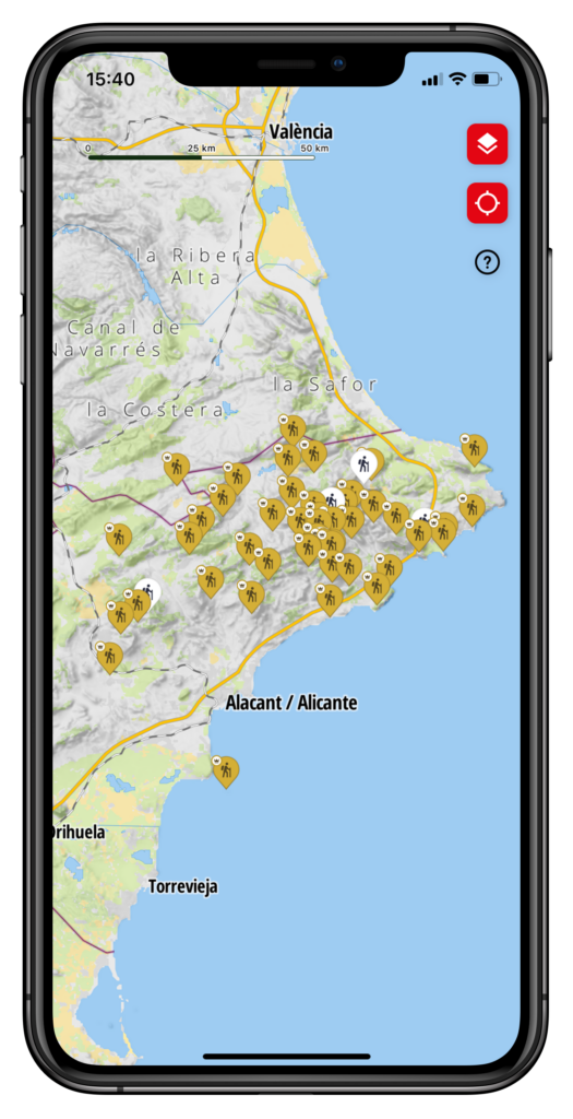 Der digitale Wanderführer "Costa Blanca" in der Rother App