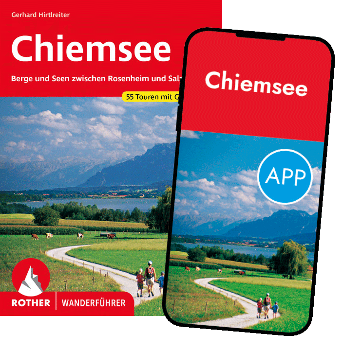 Rother Wanderführer "Chiemsee" – alle Touren auch digital in der Rother App