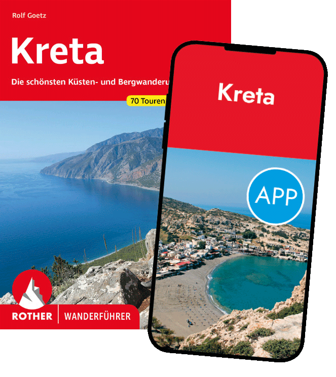 Rother Wanderführer "Kreta". Auch digital in der Rother App erhältlich!