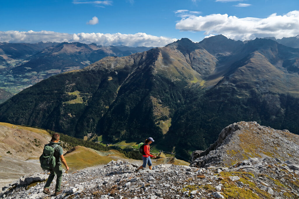 Unterwegs an der selten bestiegenen Hochleitenspitze im Ortlergebiet. © Mark Zahel