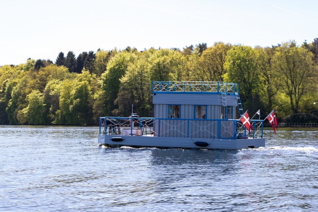 Hausboot auf der Gudenå